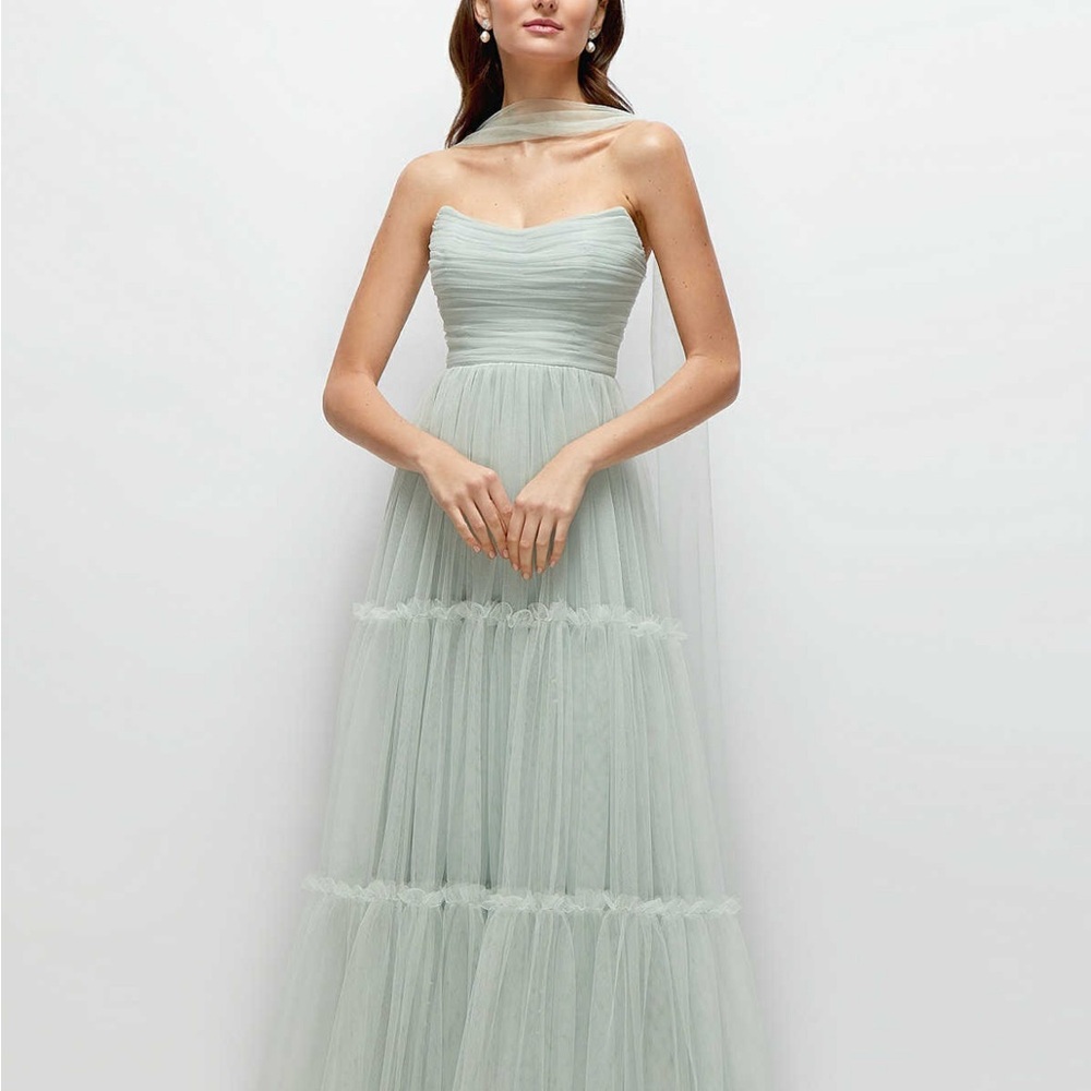 Dessy Collection Kalie Bridesmaid Dress in Willow Green